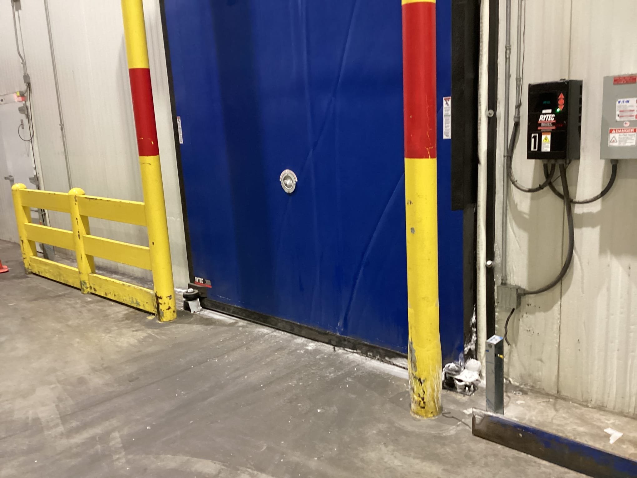 Commercial High-Speed Doors High speed door repair — photo eye relocation and frequency tuning on Rytec Turbo Slide doors 07 15H